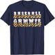 Groovy Softball Baseball Gammie Leopard Family Matching T-Shirt - T-Shirt | Navy