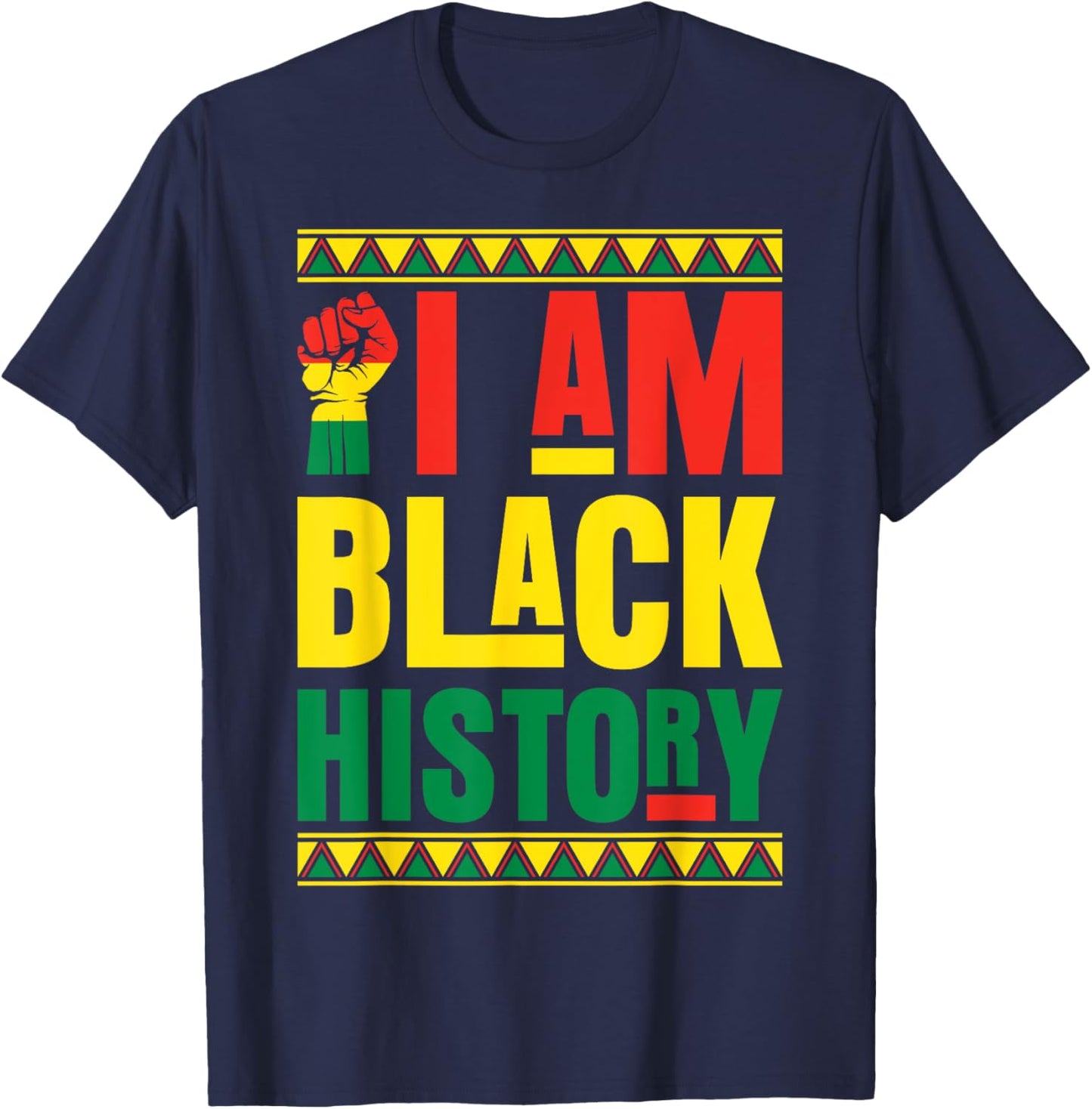 I Am Black History T-Shirt - T-Shirt | Navy