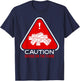 Funny Building Blocks Warning Caution Bricks On The Floor T-Shirt - T-Shirt | Navy