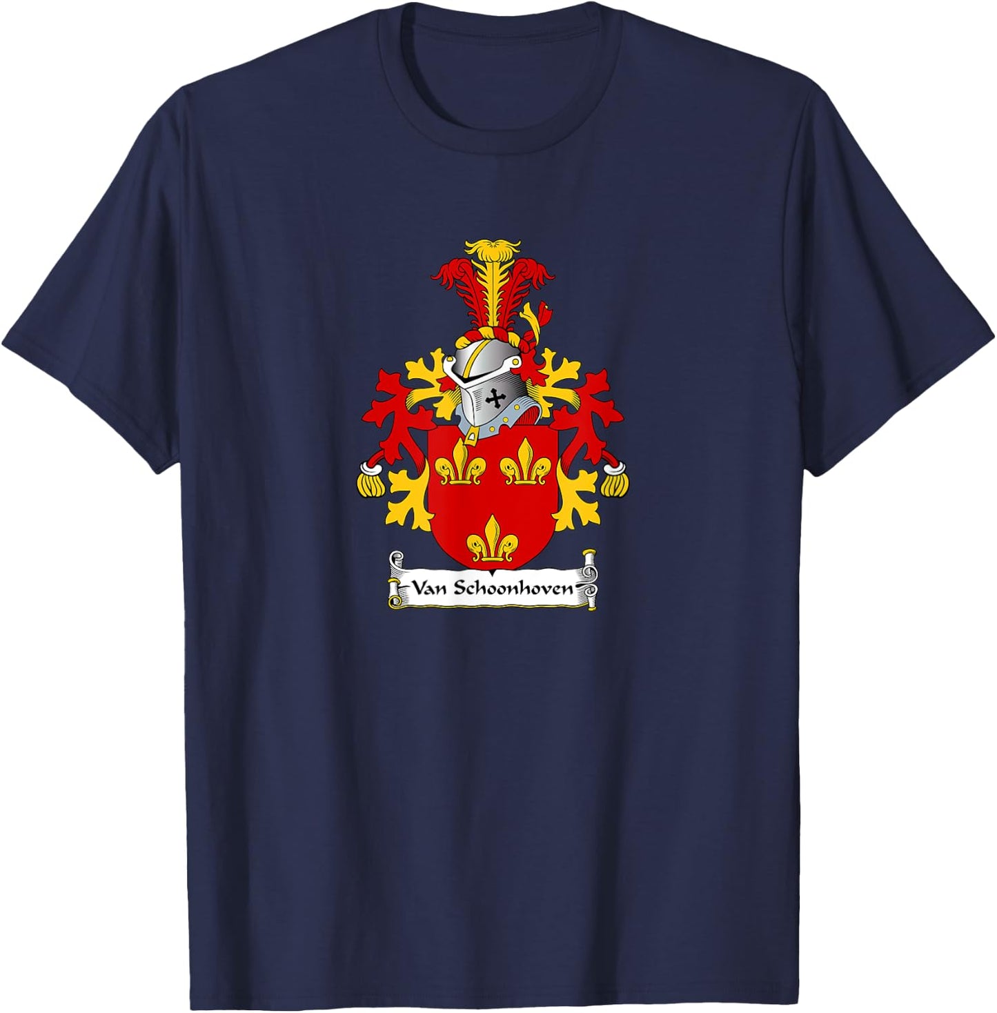 Van Schoonhoven Coat of Arms - Family Crest T-Shirt - T-Shirt | Navy