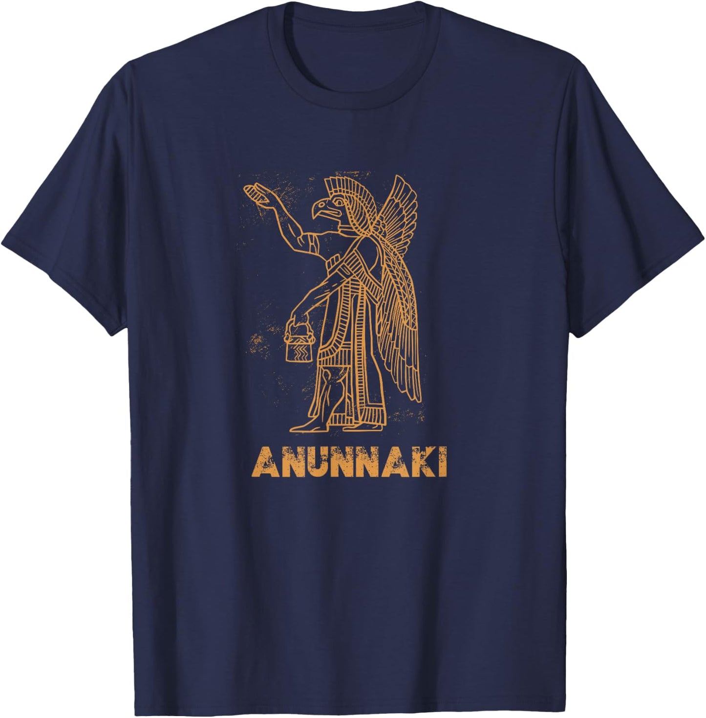 Anunnaki Ancient Astronaut Sumerian Alien Theorists T-Shirt - T-Shirt | Navy