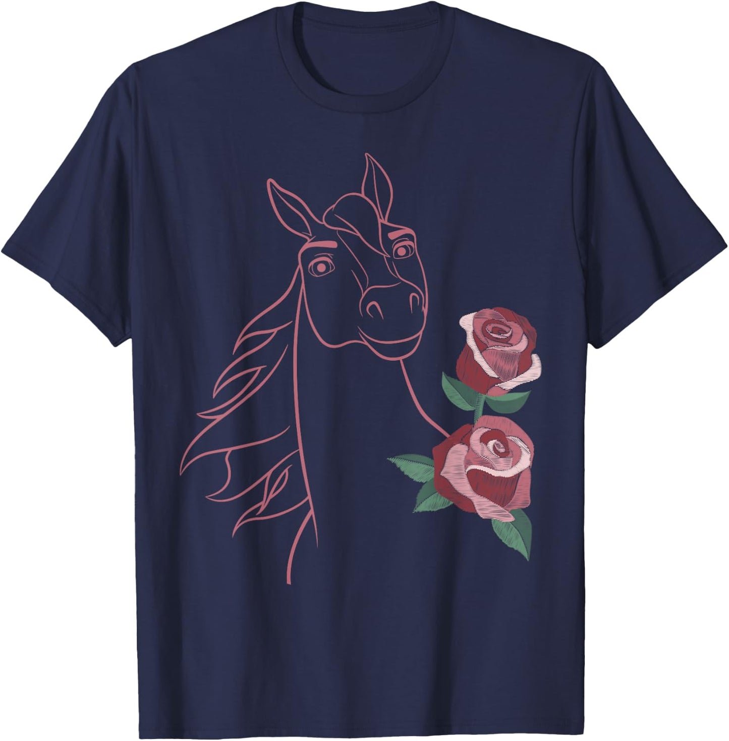 DreamWorks Spirit Riding Free Big Flower Spirit T-Shirt - T-Shirt | Navy