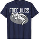 Wrestling Free Hugs Funny Wrestler Men Women Boys Kids T-Shirt - T-Shirt | Navy