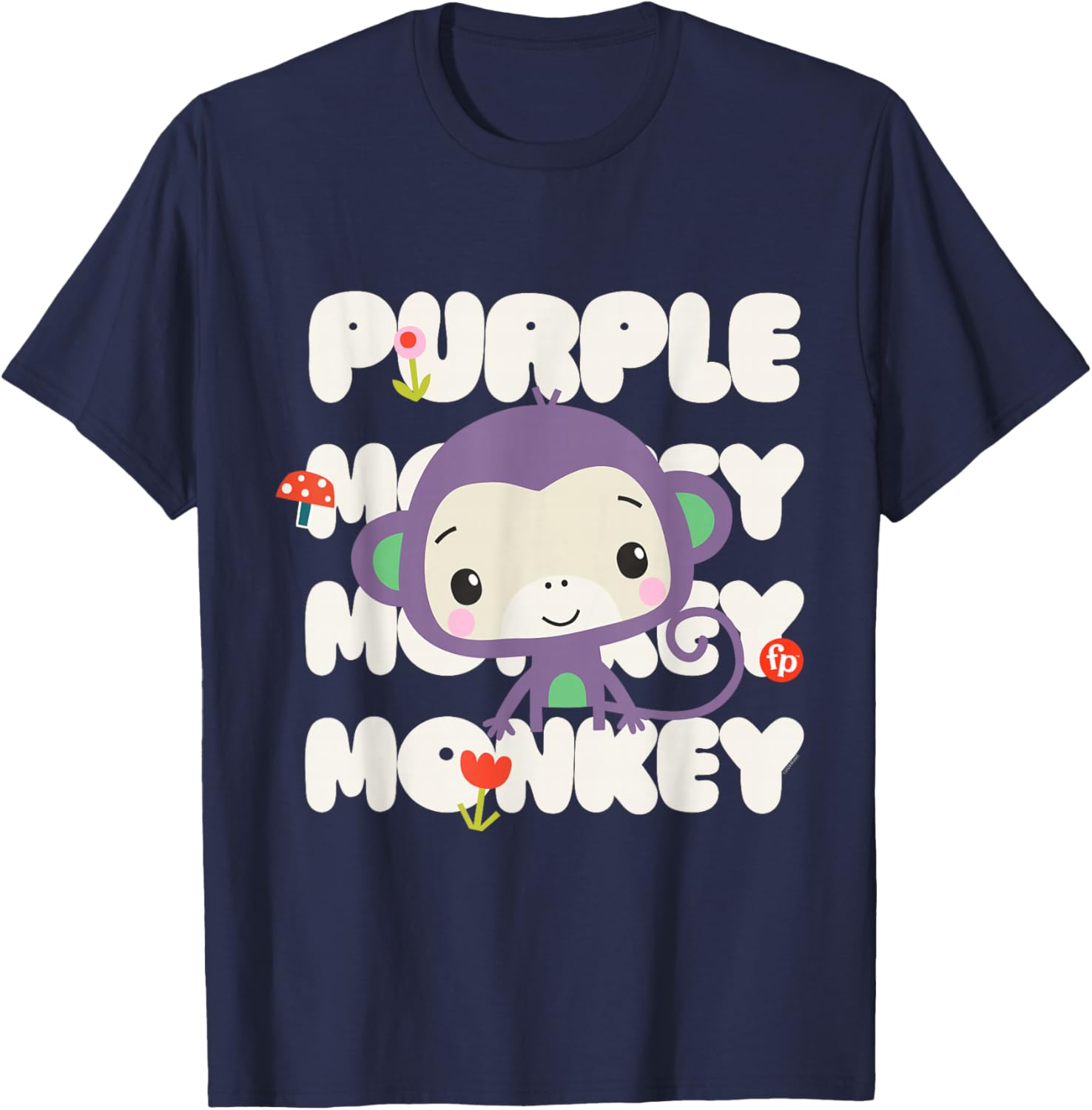 Fisher-Price Purple Monkey T-Shirt - T-Shirt | Navy