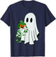 Cute Ghost Plant Lady Halloween Ghost Gardening Grandma Mom T-Shirt - T-Shirt | Navy