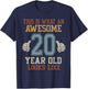 This Is What an Awesome 20 Year Old Looks Like 20th Birthday T-Shirt - T-Shirt | Navy