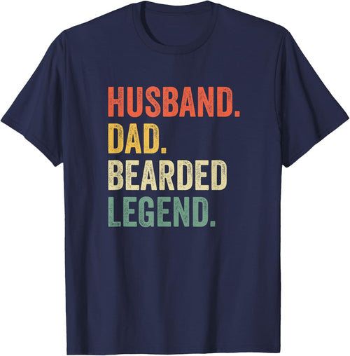 Funny Bearded Husband Dad Beard Legend Vintage