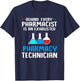 Behind Every Pharmacist Is An Exhausted Pharmacy Technician T-Shirt - T-Shirt | Navy