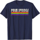 Vintage 80's Style Palm Springs Gay Pride Month T-Shirt - T-Shirt | Navy