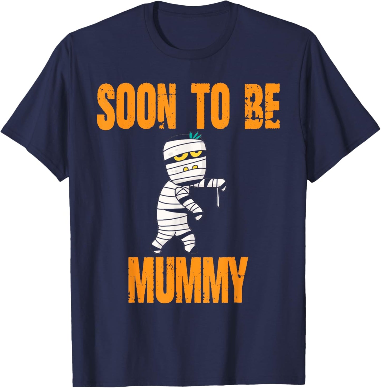 Soon To Be Mummy Funny Halloween Pregnancy T-Shirt - T-Shirt | Navy
