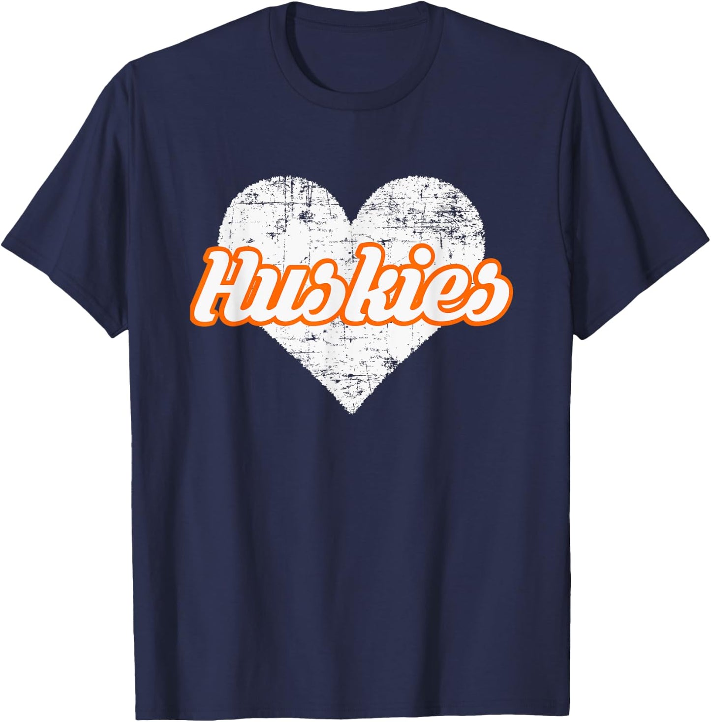 Hamilton Heights Huskies Over Heart T-Shirt - T-Shirt | Navy