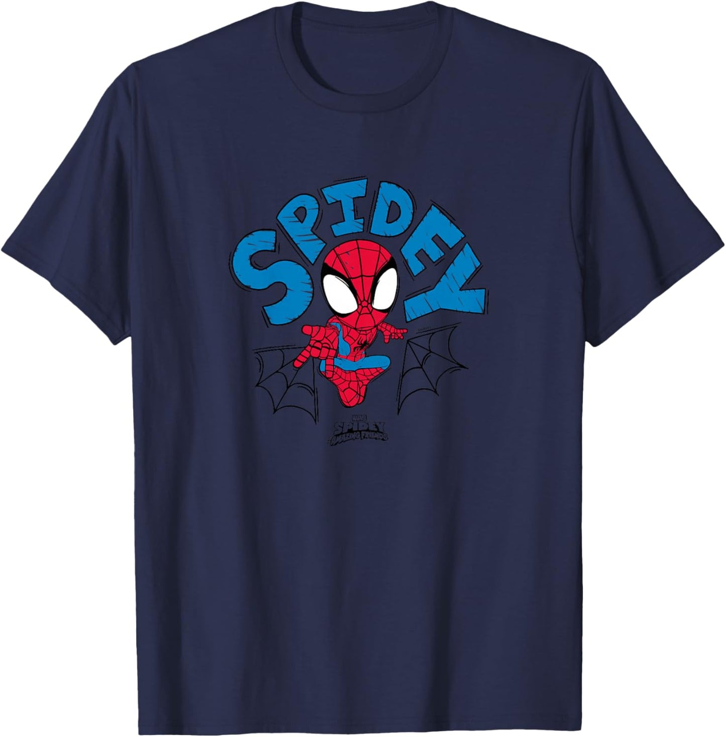 Kids Spidey and His Amazing Friends - Spidey Scribble T-Shirt - T-Shirt | Navy