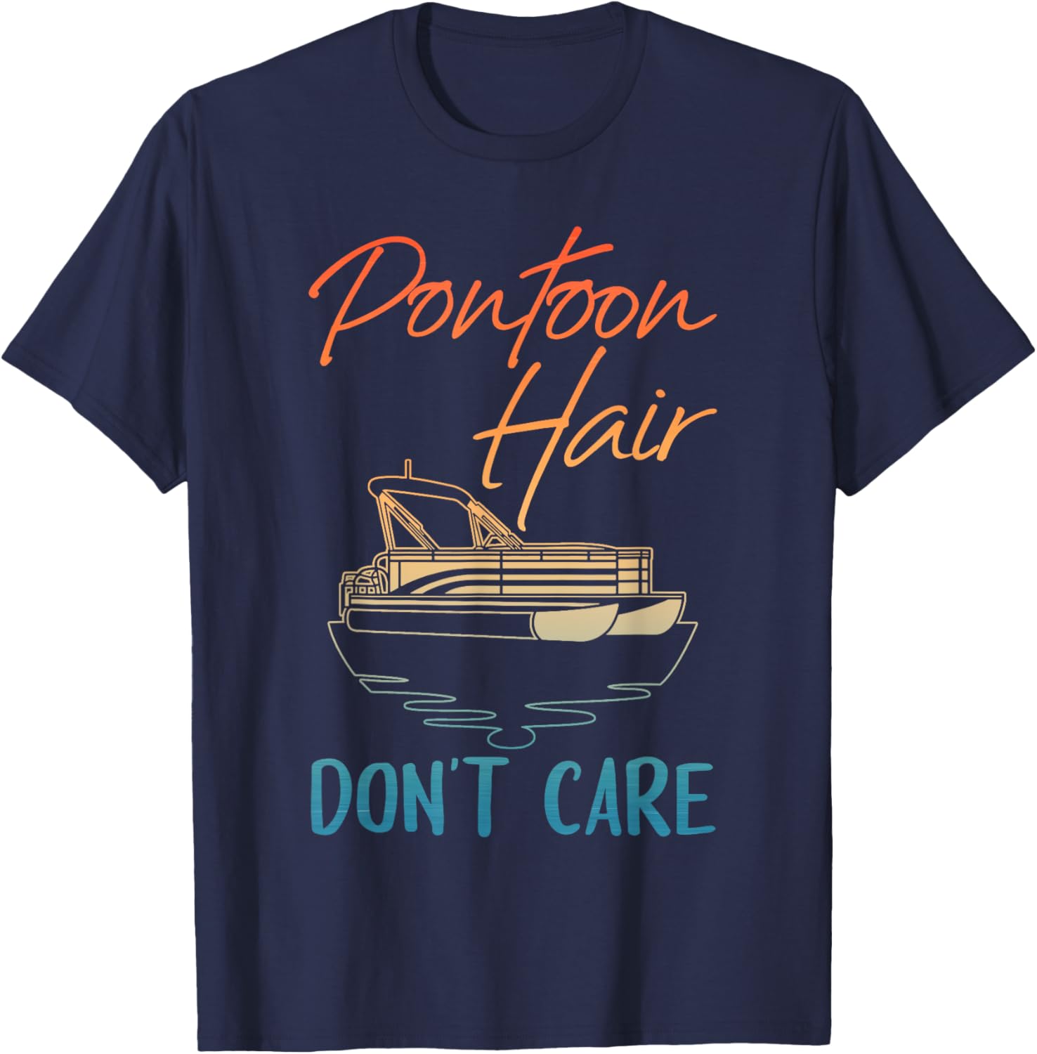 Cool Pontoon Boat Design Women Pontoon Boat Captain T-Shirt - T-Shirt | Navy