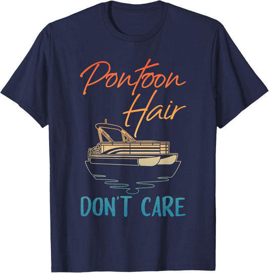 Cool Pontoon Boat Design Women Pontoon Boat Captain T-Shirt - T-Shirt | Navy