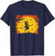 Golf Witch Riding Golf Stick Funny Halloween Golf Player T-Shirt - T-Shirt | Navy