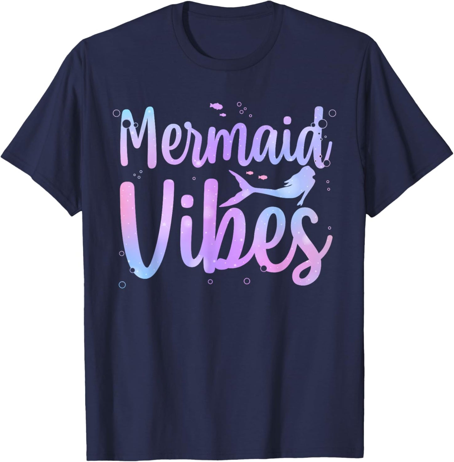 Cute Mermaid Girls Mythical Creature Mermaid Lover T-Shirt - T-Shirt | Navy