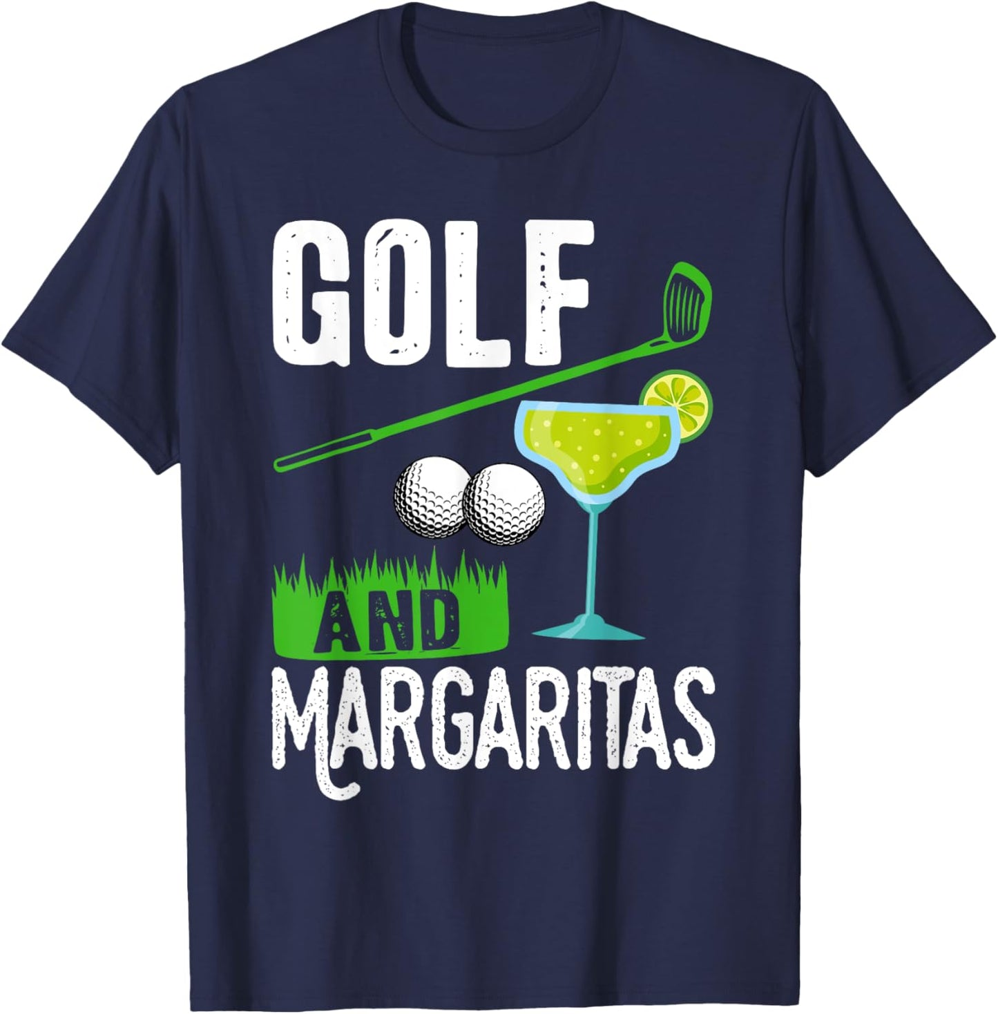 Golf and margaritas lovers golf party funny saying golfer T-Shirt - T-Shirt | Navy