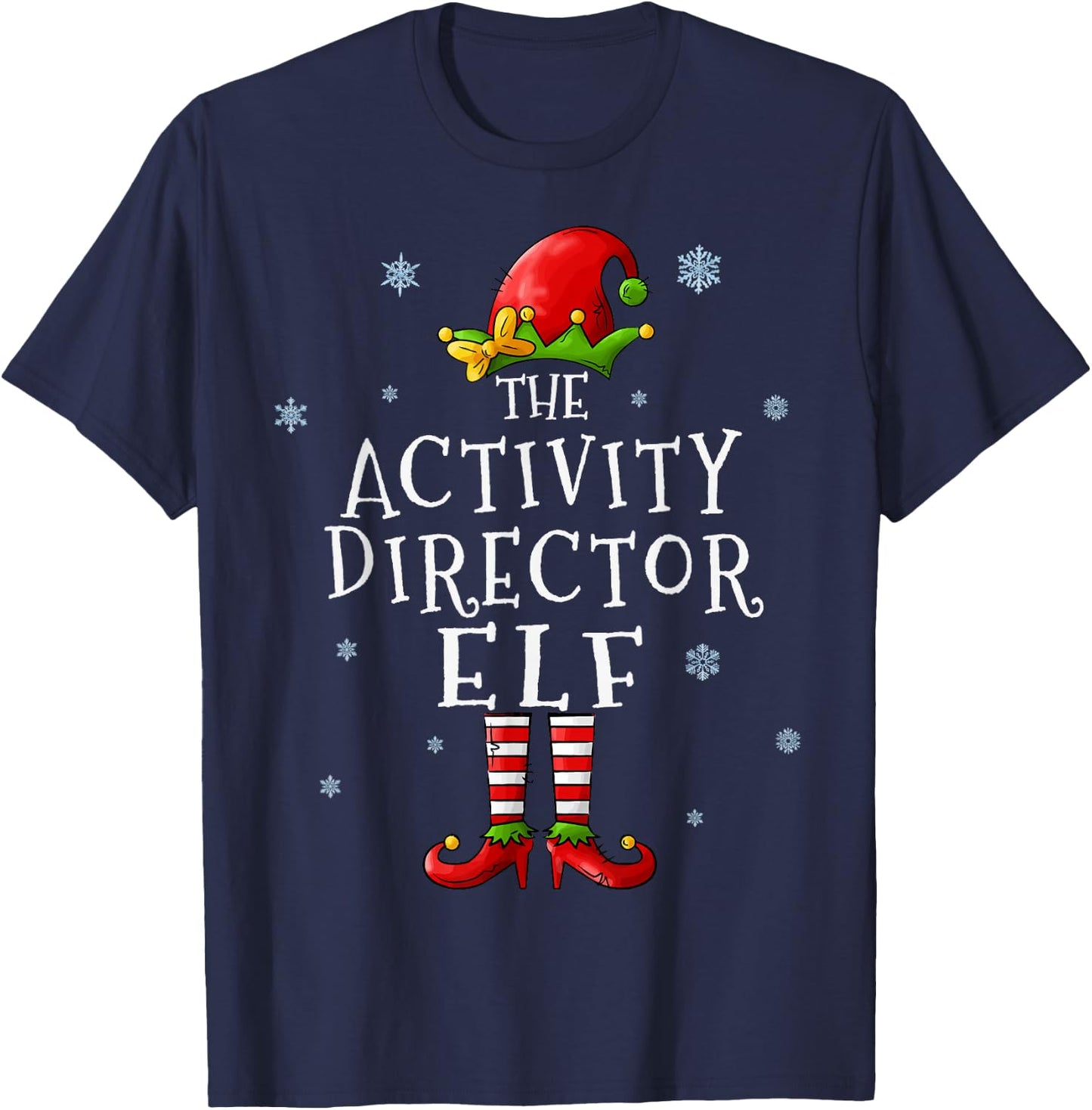 Activity Director Elf Funny Xmas Groupe Matching Christmas T-Shirt - T-Shirt | Navy