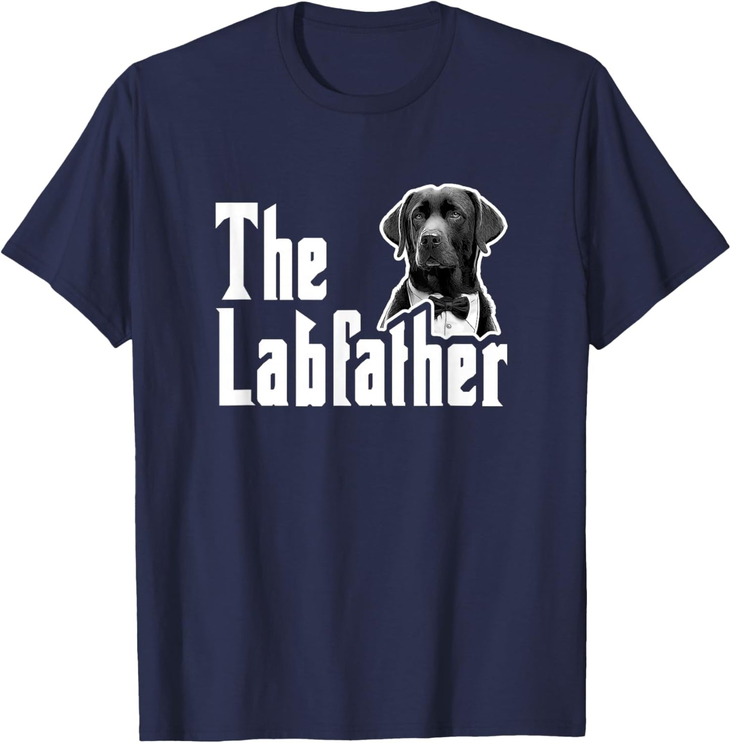 The Labfather Dog Dad Bow Tie Labrador Lover Father's Day Women T-Shirt - T-Shirt | Navy