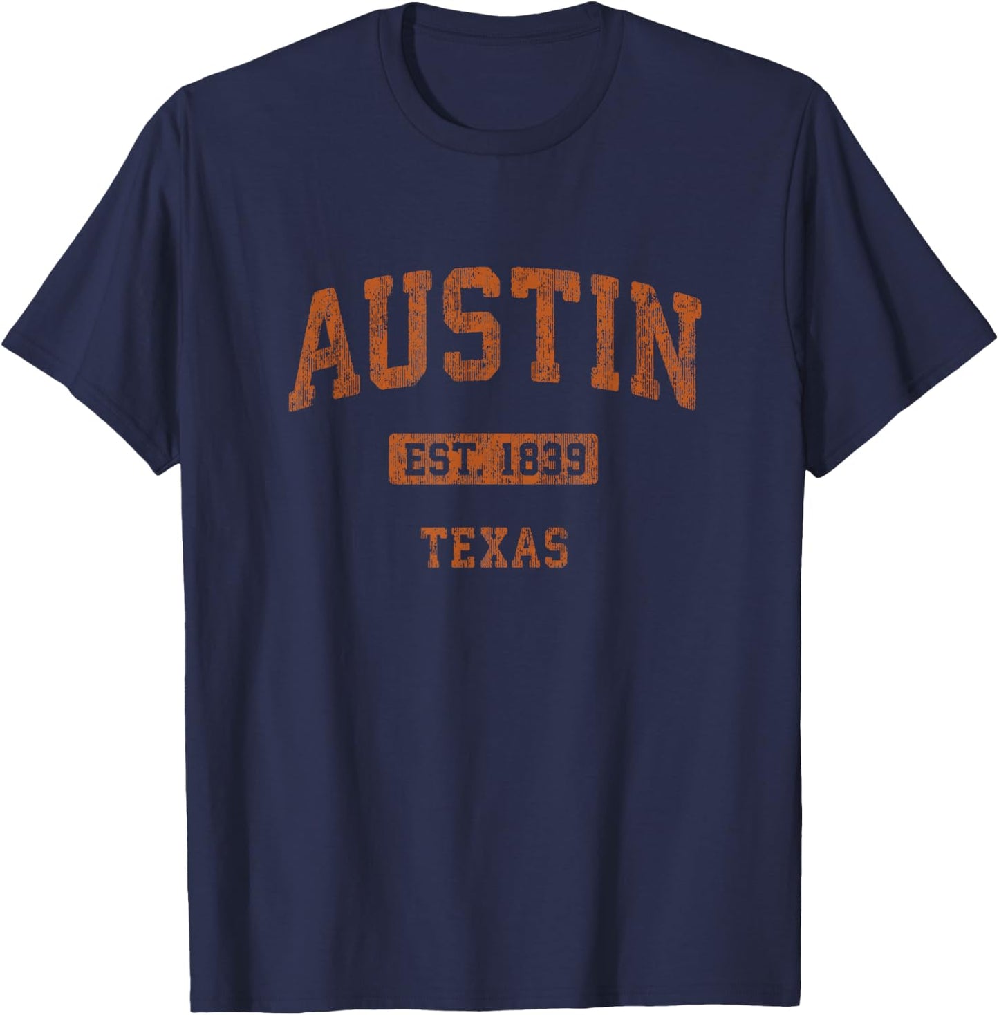 Austin Texas TX Vintage Athletic Sports Design T-Shirt - T-Shirt | Navy