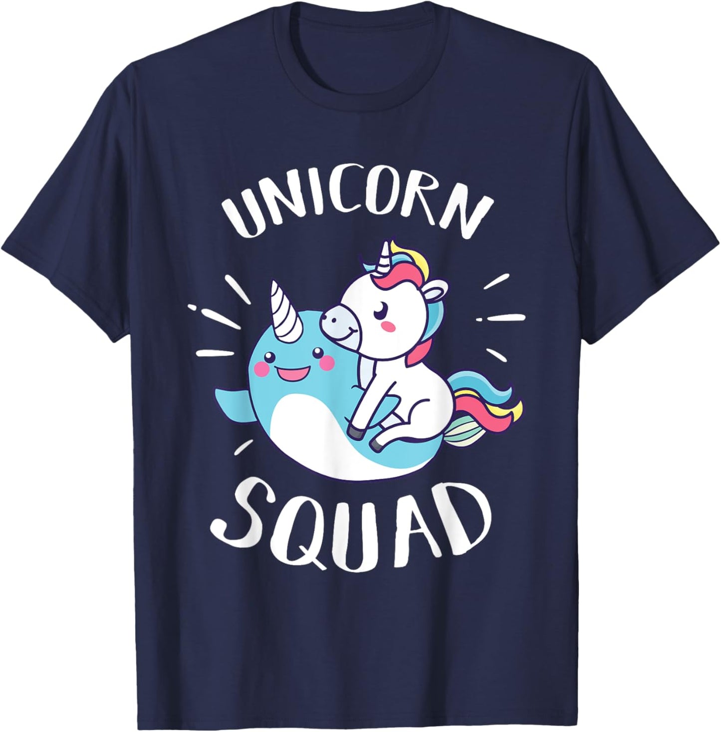 Unicorn Squad - Funny Narwhal & Unicorn Novelty Gift T-Shirt - T-Shirt | Navy