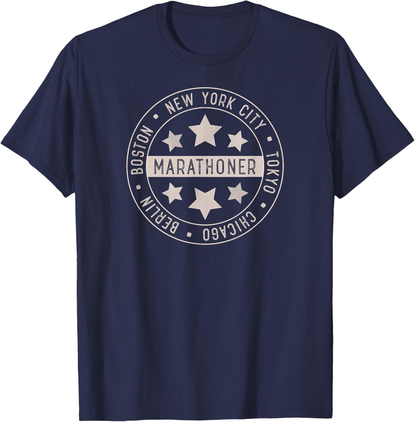 Marathoner Long Distances Major Runner Marathons Souvenir T-Shirt - T-Shirt | Navy
