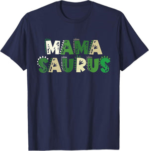Mama Saurus Matching Family Birthday Dinosaur Men Women Kids T-Shirt - T-Shirt | Navy