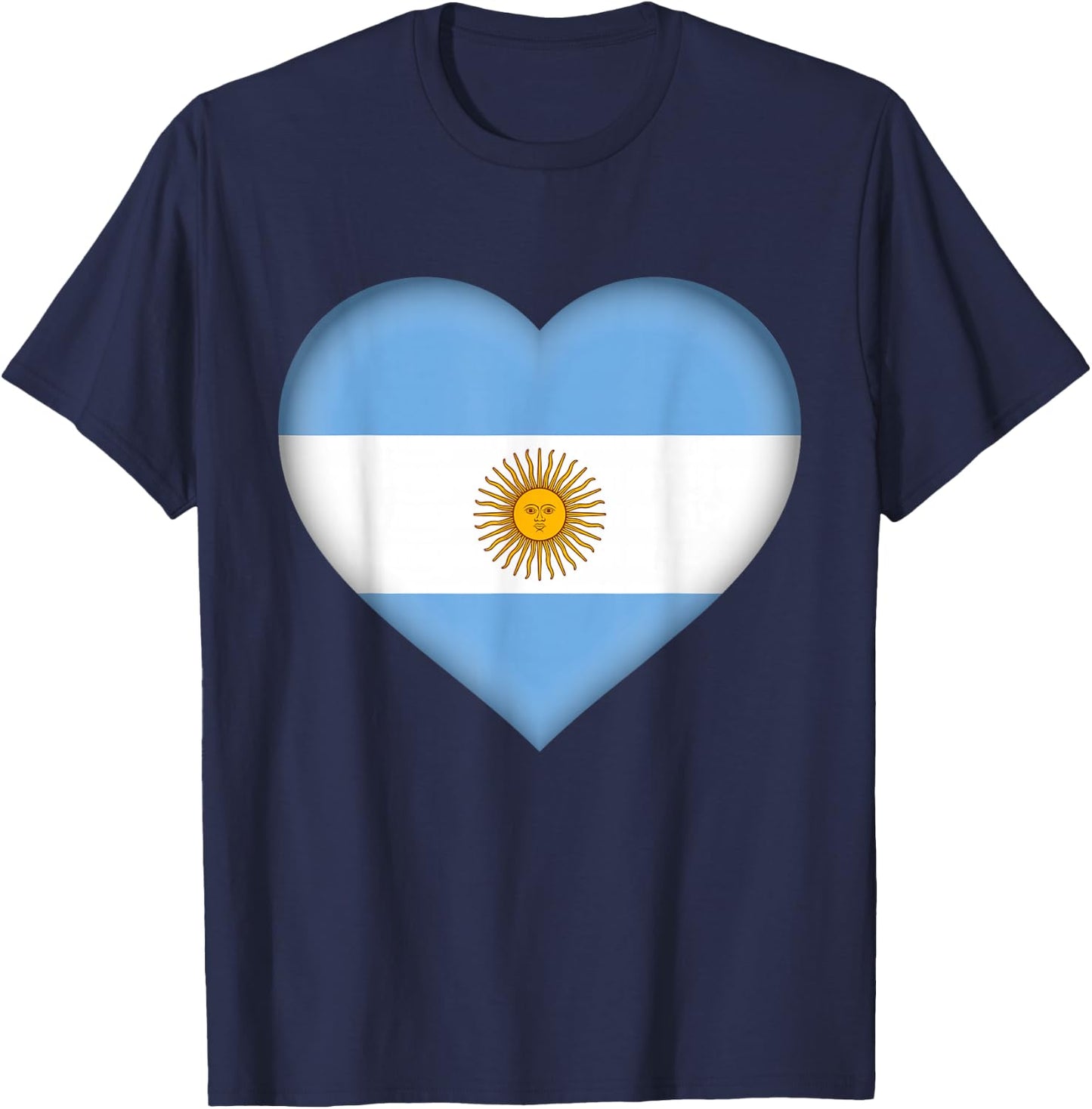 I Love Argentina | Argentinian Flag Heart Outfit T-Shirt - T-Shirt | Navy