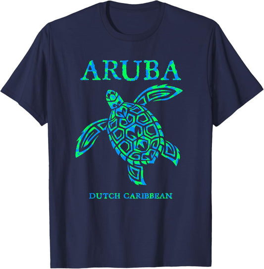 Aruba Sea Turtle Cruise Vacation Souvenir Boys Girls T-Shirt - T-Shirt | Navy
