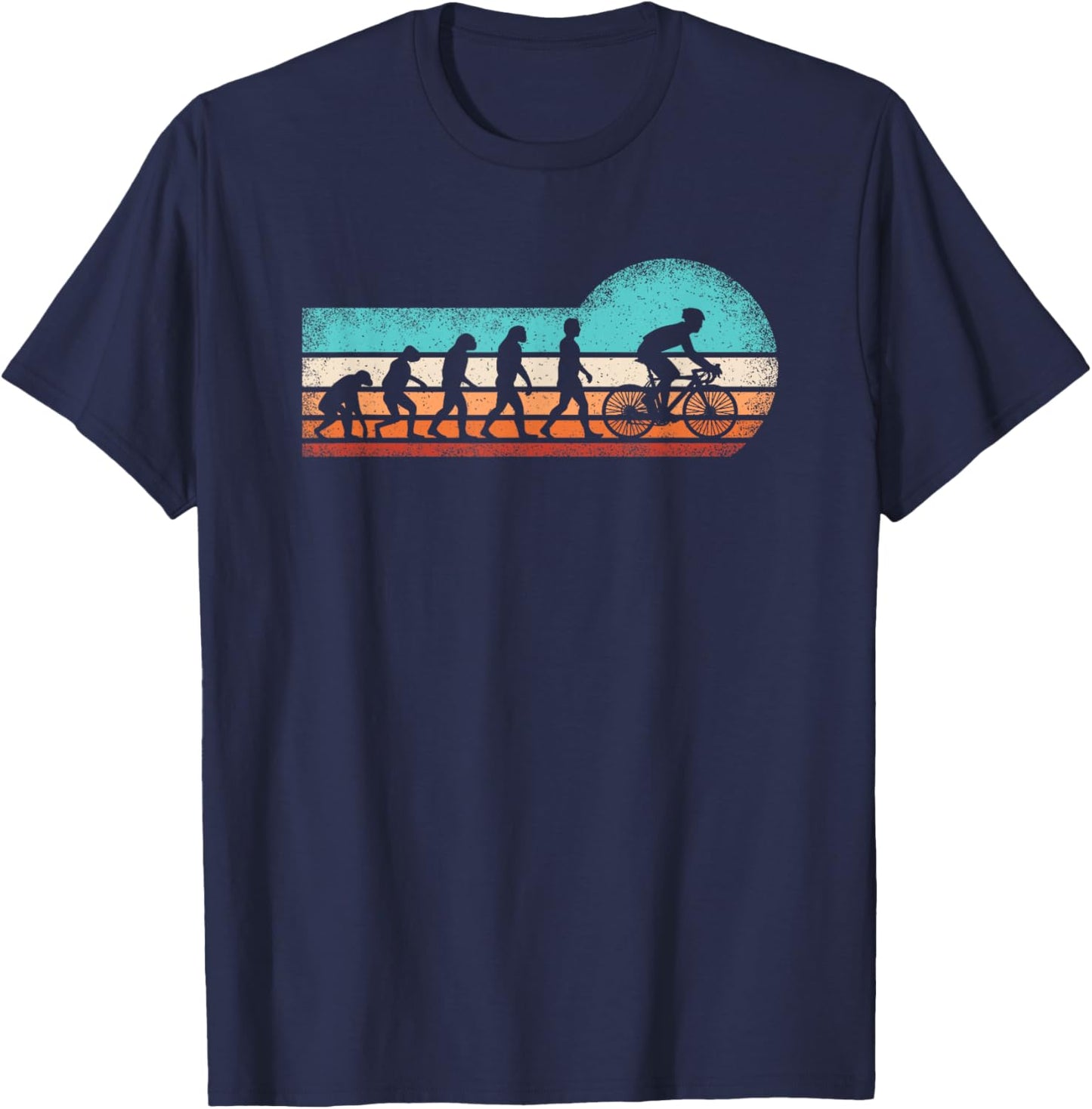 Cyclist Evolution Mountain Bike Cycling Cyclist Men Boys T-Shirt - T-Shirt | Navy
