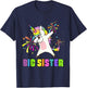 Big Sister Unicorn Dab Dance T-Shirt - T-Shirt | Navy