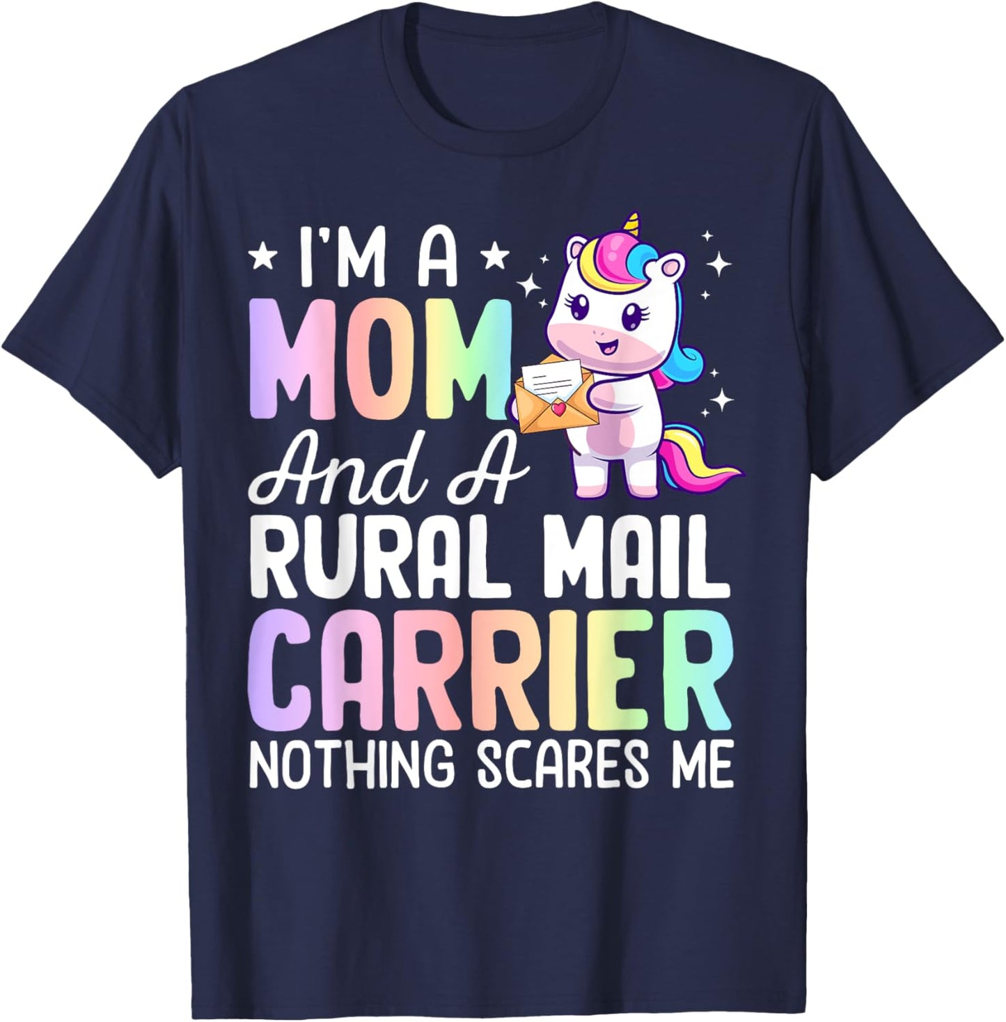 Mom And A Rural Mail Carrier Rural Carrier Postal Service T-Shirt - T-Shirt | Navy