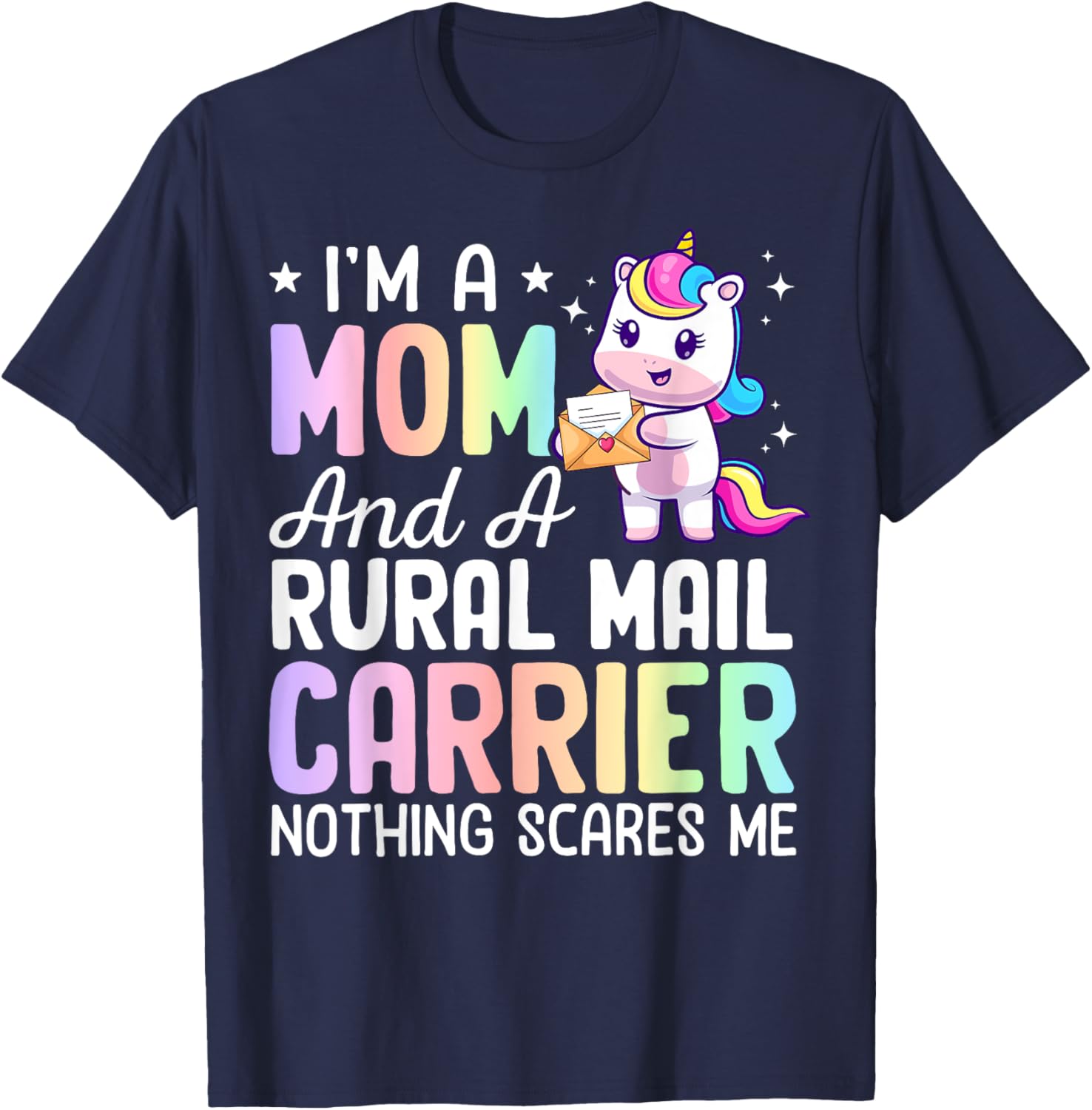 Mom And A Rural Mail Carrier Rural Carrier Postal Service T-Shirt - T-Shirt | Navy