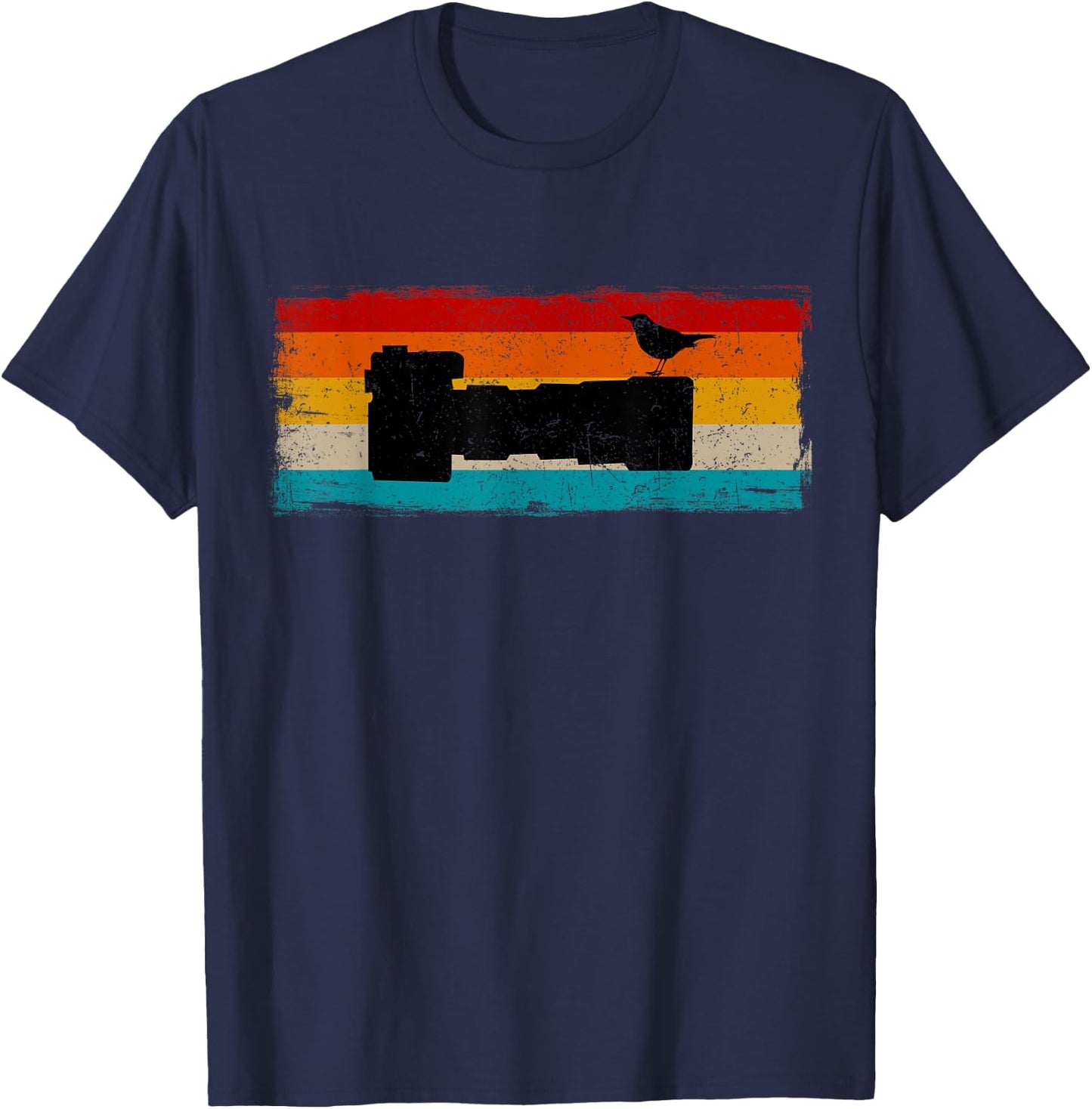 Vintage Bird Photographer Nature Photography Bird Lover T-Shirt - T-Shirt | Navy