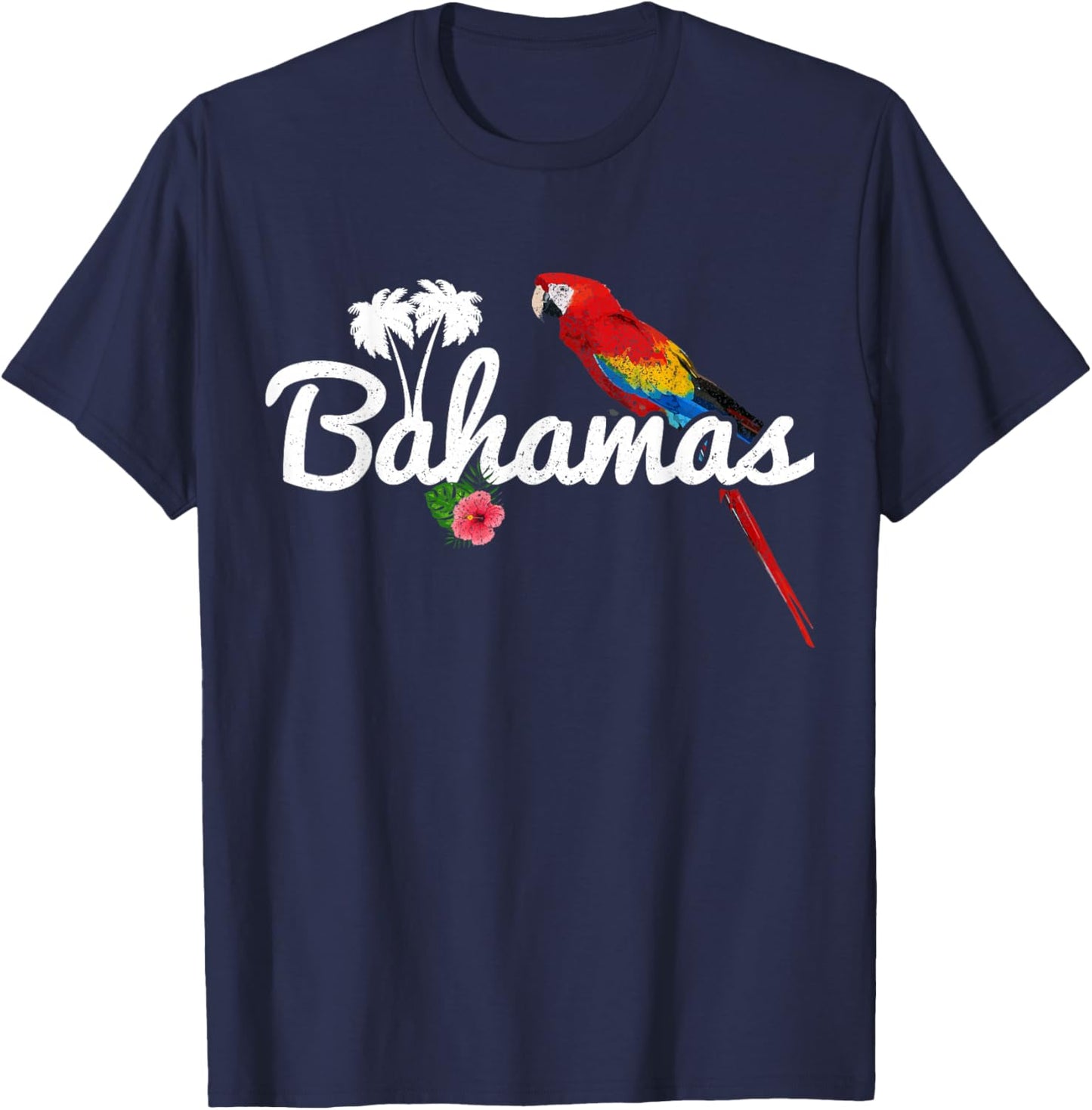 Bahamas Parrot Caribbean Souvenir T-Shirt - T-Shirt | Navy