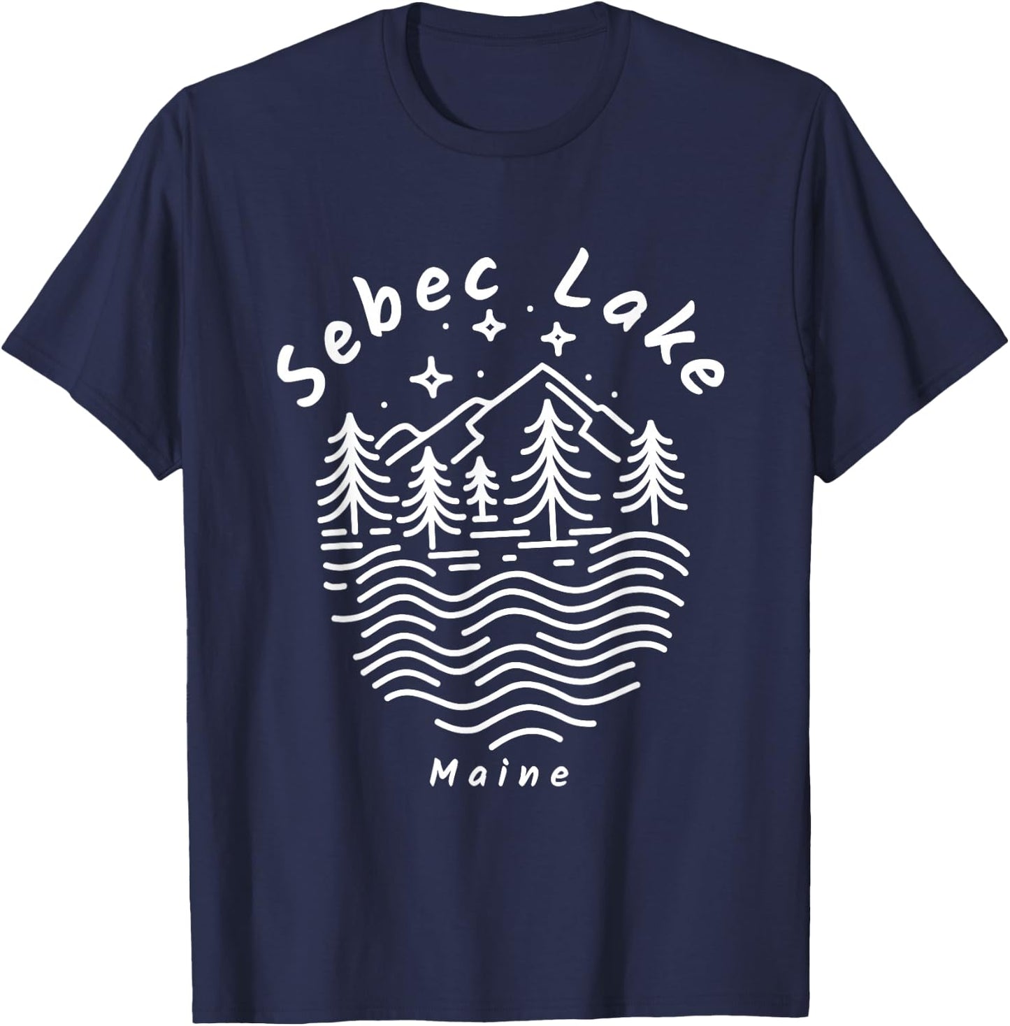 Sebec Lake Maine T-Shirt - T-Shirt | Navy