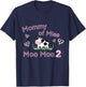 Girl Second Birthday Party Pink Cow Mommy Moo I'm Two Animal T-Shirt - T-Shirt | Navy