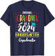Funny Proud Grandma of a Class of 2024 Kindergarten Graduate T-Shirt - T-Shirt | Navy