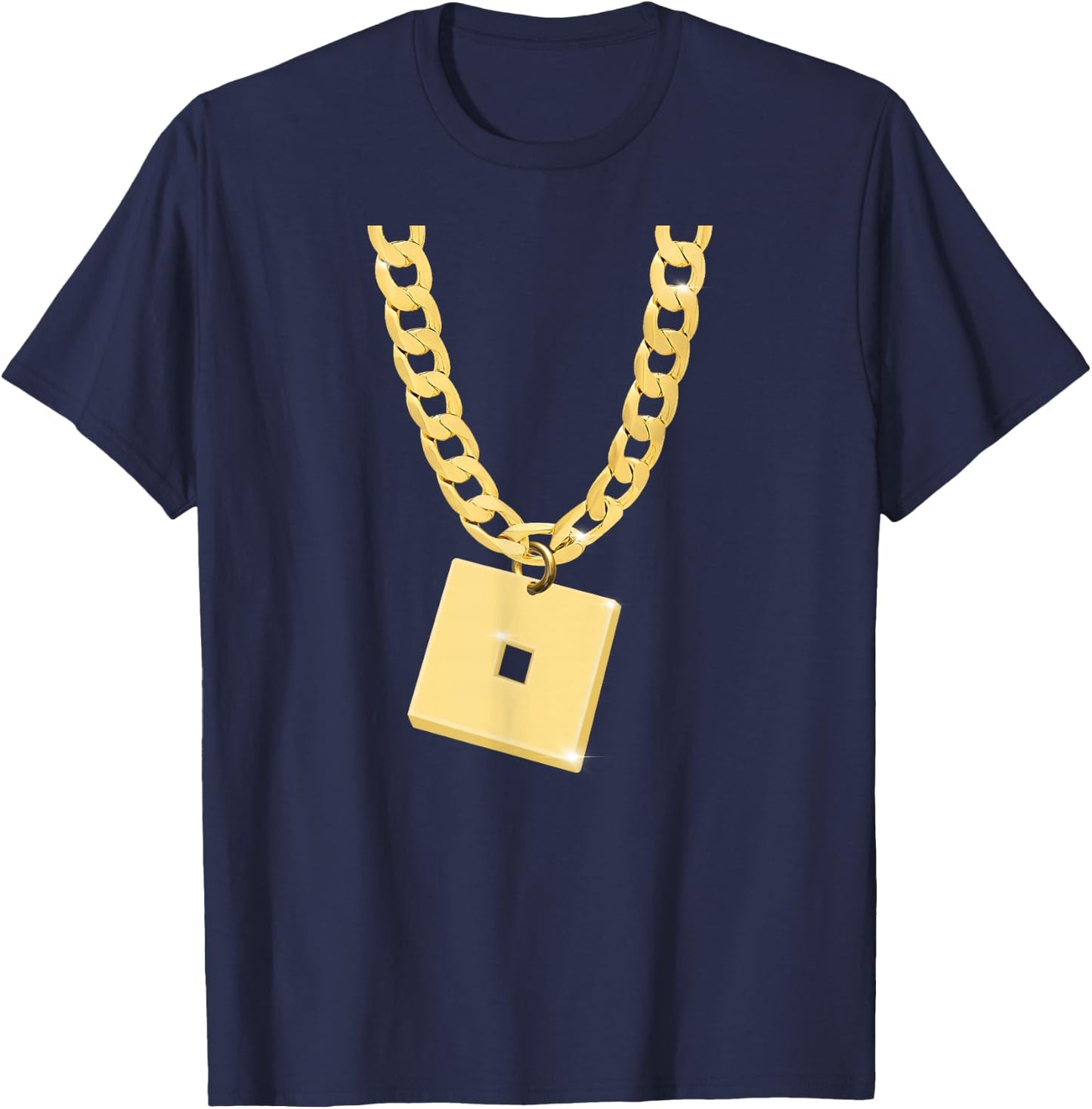 Funny robux chain nad pendant design T-Shirt - T-Shirt | Navy