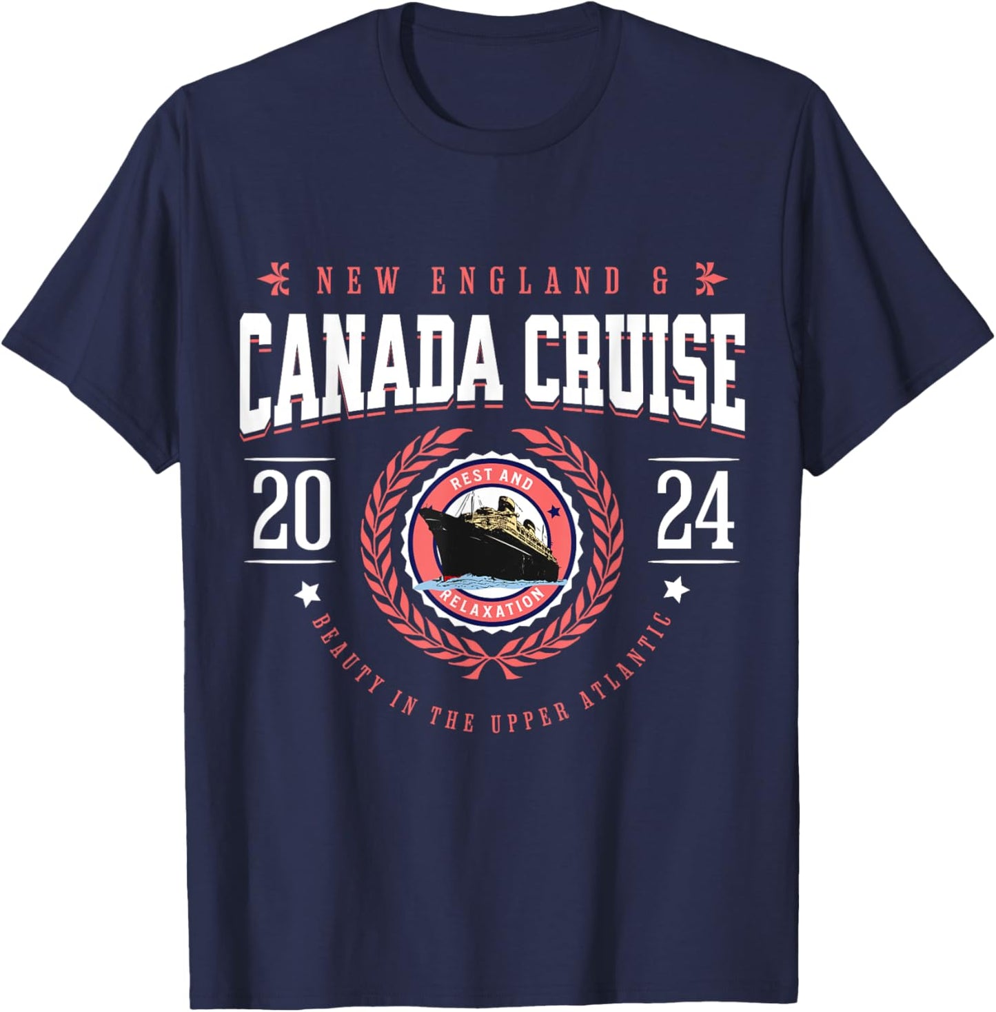 Canada Cruise New England Cruise Vacation Souvenir 2024 T-Shirt - T-Shirt | Navy