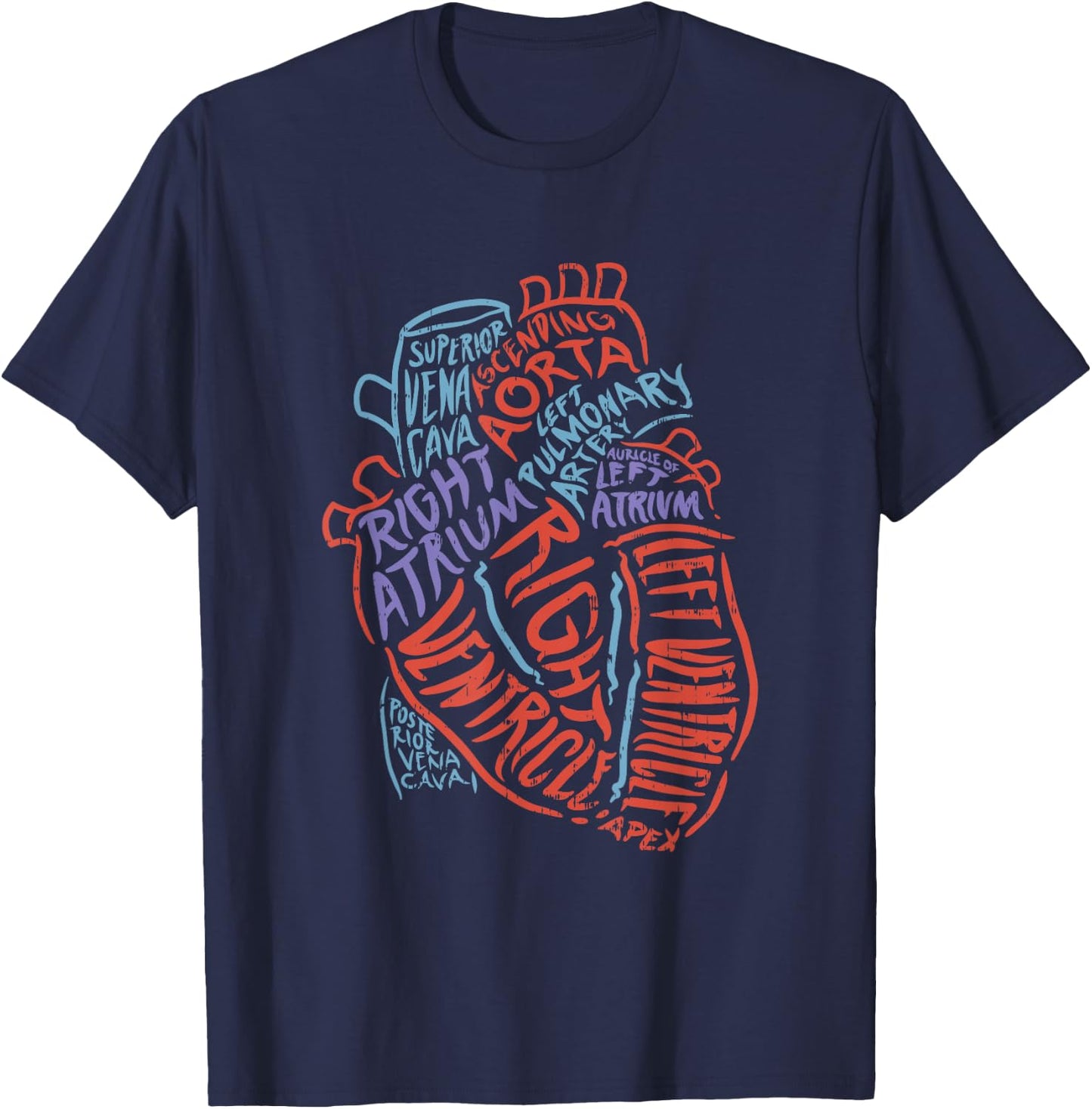 Heart Anatomy For Doctors Nurses, Paramedics And Students T-Shirt - T-Shirt | Navy