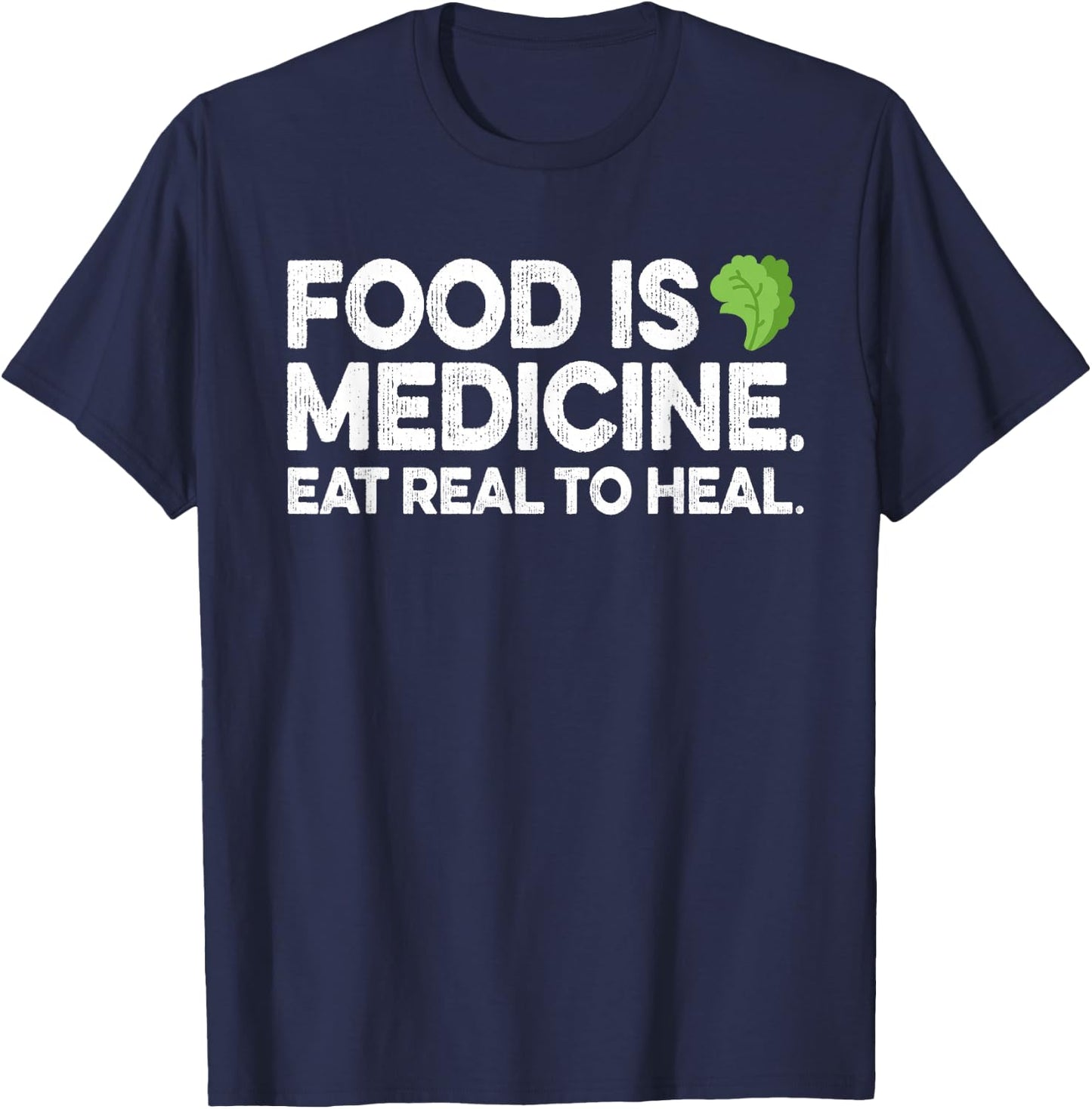 Food Is Medicine Gift Dietician Naturopath Nutritionist T-Shirt - T-Shirt | Navy