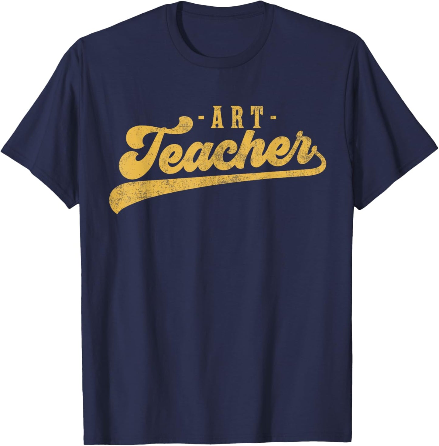 Art Teacher Men Women Cute Vintage Graphic Art Teacher T-Shirt - T-Shirt | Navy