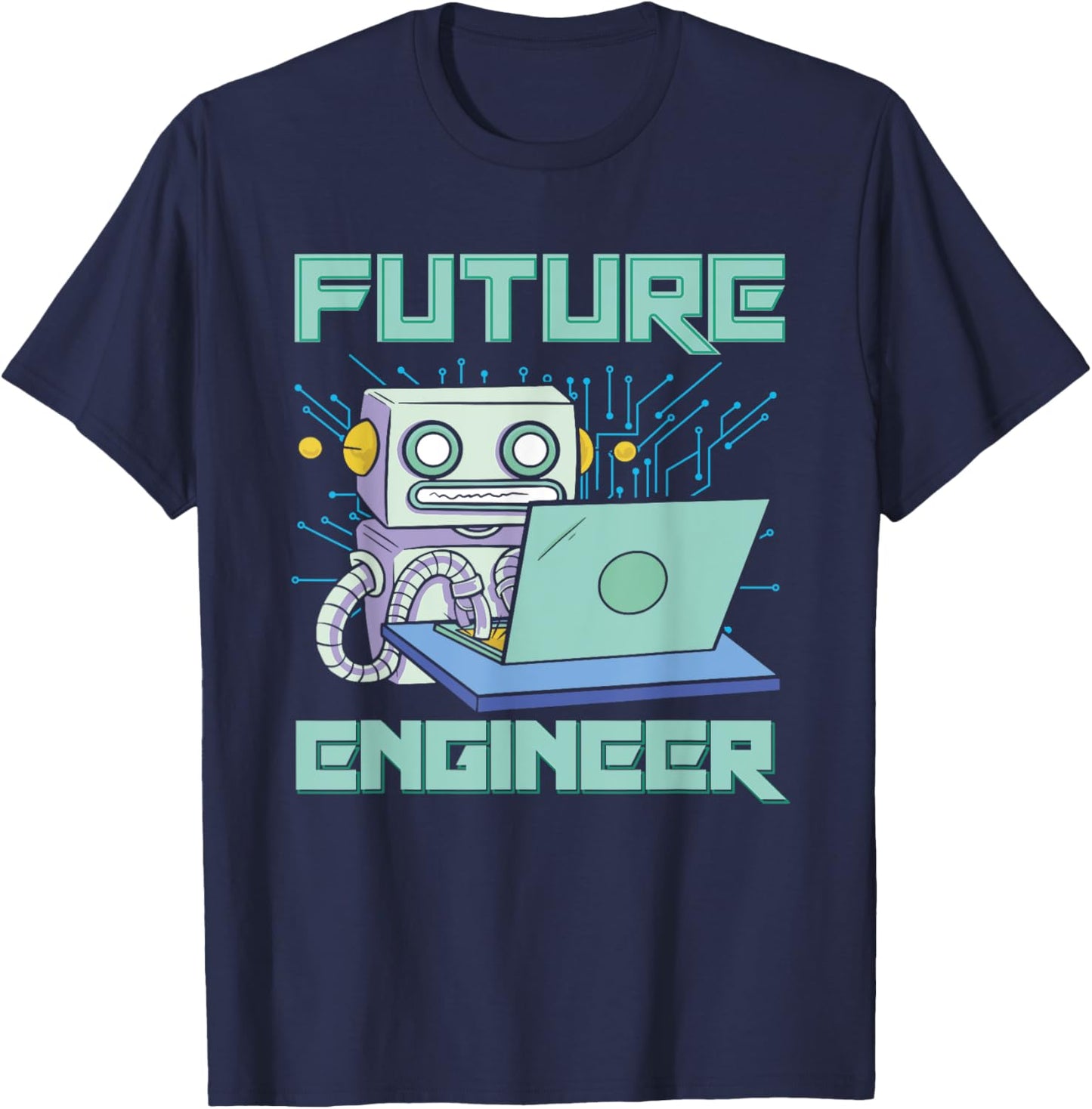 Robotics Robot Future Engineer T-Shirt - T-Shirt | Navy