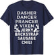 Dasher Dancer Prancer Vixen Jerky Backstrap Sausage Chili T-Shirt - T-Shirt | Navy