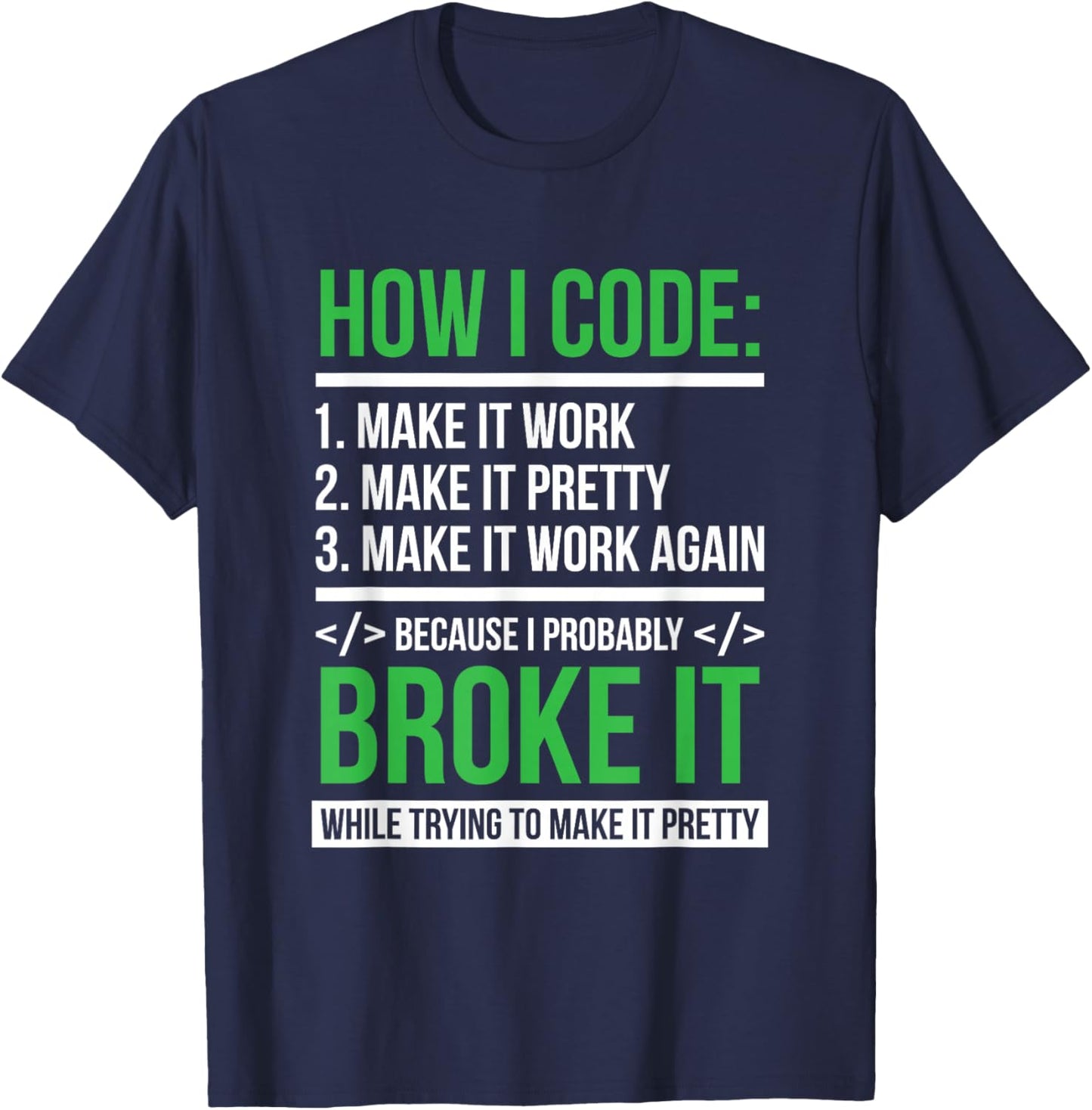 Coder Coden - Computer Scientist Developer Programmer T-Shirt - T-Shirt | Navy