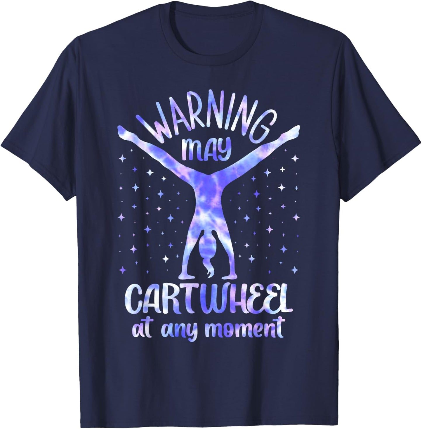 Cartwheel Gymnast Girl Tie Dye Gymnastic Girl Tumbling T-Shirt - T-Shirt | Navy