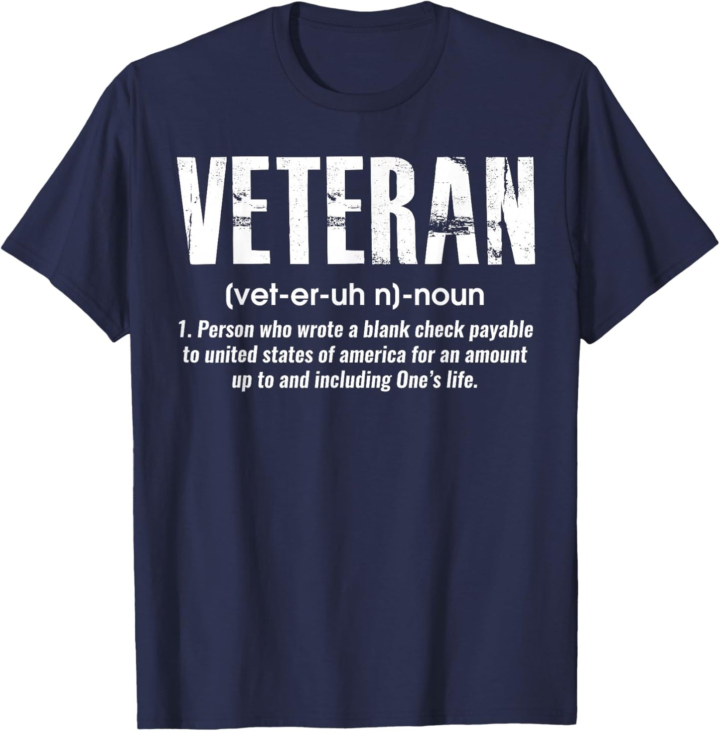 Veteran noun T-Shirt - T-Shirt | Navy