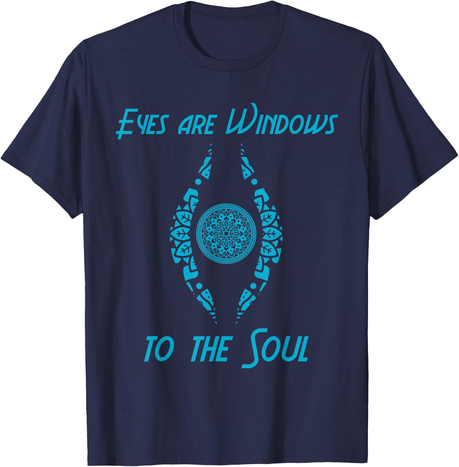 Eyes Are Windows Soul Buddha Zen Meditation Spiritual Gift T-Shirt - T-Shirt | Navy