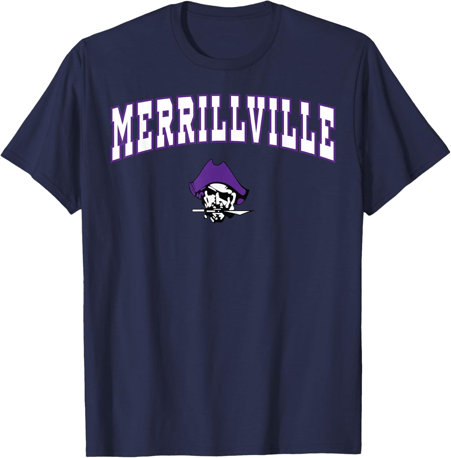 Merrillville High School Pirates C2 T-Shirt - T-Shirt | Navy